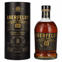 Škotski whisky Aberfeldy 18 YO Red Wine Casks COTE ROTIE + GB 0,7 l