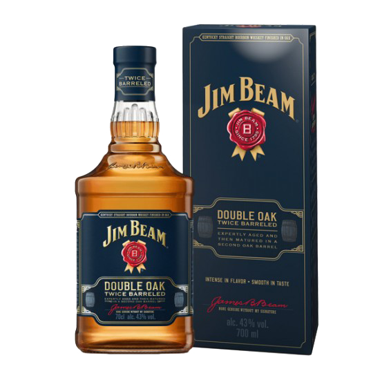 Ameriški Whiskey Double Oak Twice Barreled Jim Beam 0,7 l