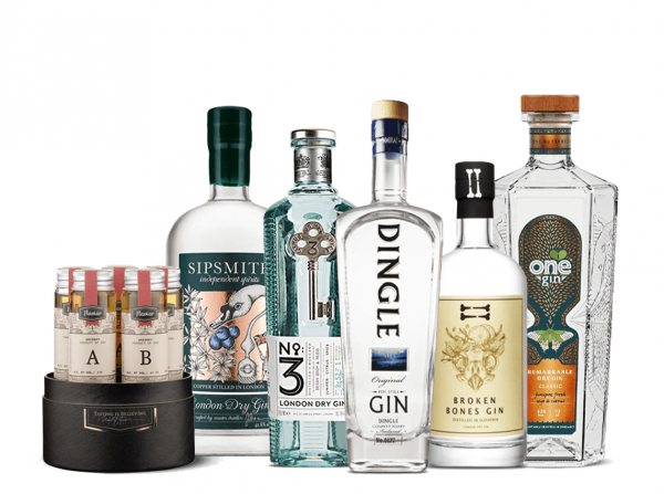 Flaviar Gin Tasting box Queen’s Quintet 5 x 0,045 l