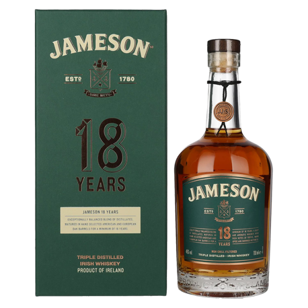 Irski whiskey Jameson 18 YO + GB 0,7 l