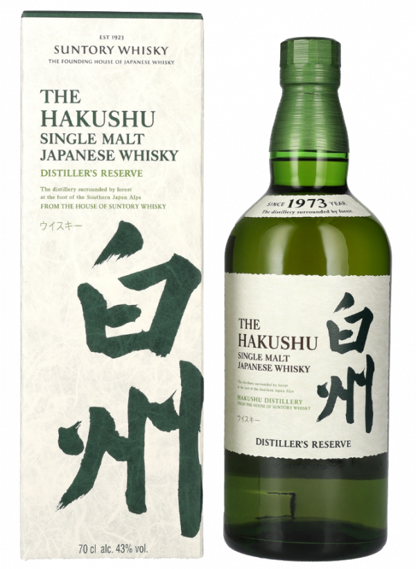 Japonski Whisky The Hakushu Single Malt Suntory Distiller's reserve + GB 0,7 l