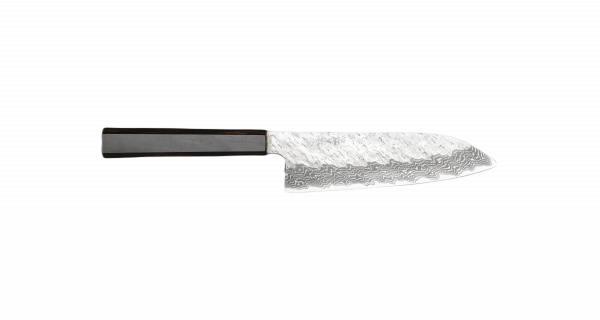 Nož Nigara Santoku VG-10 Damascus Tsuchime 180mm