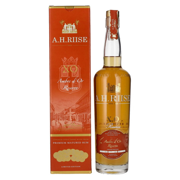 Rum A.H. Riise XO Ambre d'Or Reserve + GB 0,7 l