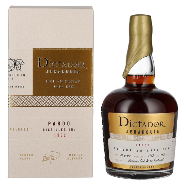 Rum JERARQUÍA 38 Years Old 1982 Dictador + GB 0,7 l