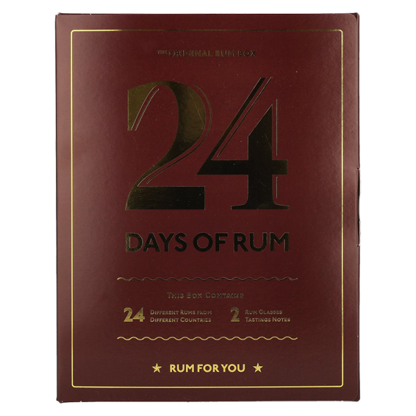 Rum S.B.S 24 DAYS OF RUM The Original Rum Box + 2 kozarca 24x0,02 l