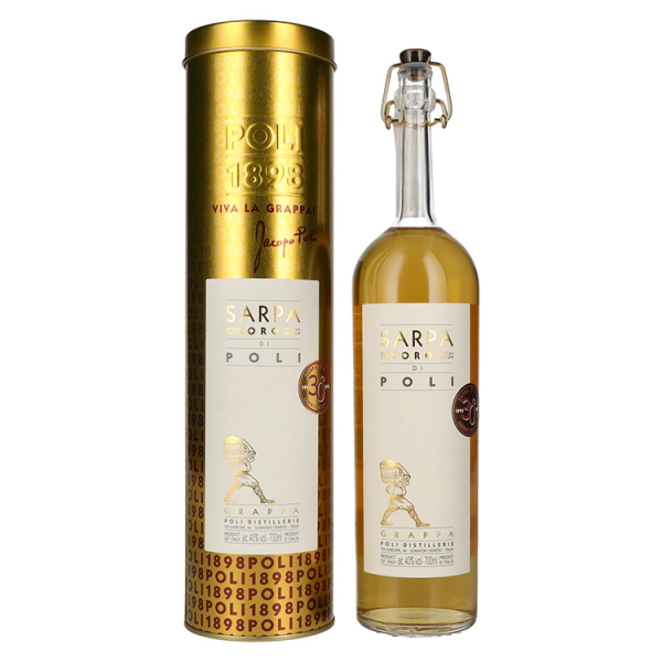 Sadno žganje Poli Grappa Sarpa Oro di Poli + GB 0,7 l