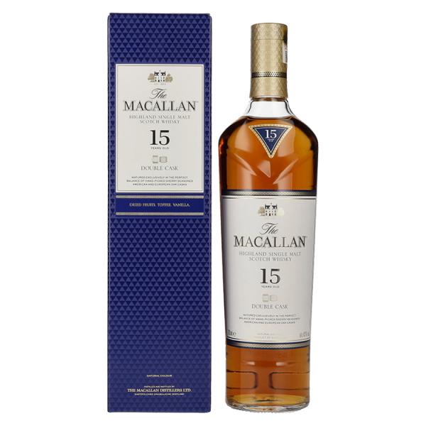 Škotski Whisky 15 Years DOUBLE CASK Macallan + GB 0,7 l