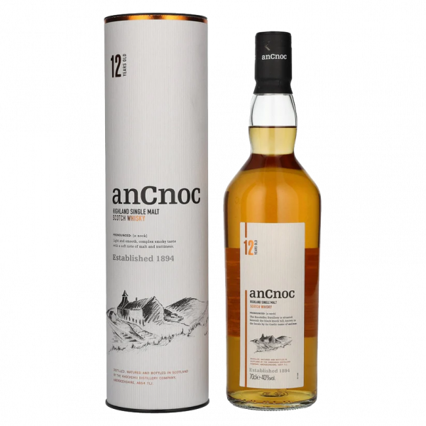 Škotski Whisky AnCnoc 12 Years Old Highland Single Malt + GB 0,7 l