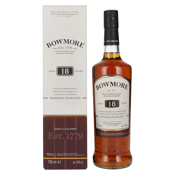 Škotski whisky Bowmore 18yo Single Malt + GB 0,7 l