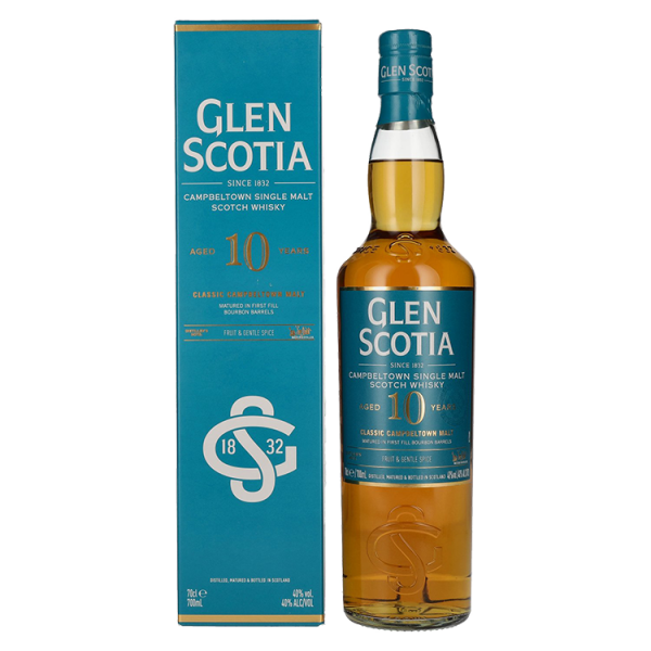 Škotski Whisky Glen Scotia Classic Campbeltown Malt 10 YO + GB 0,7 l