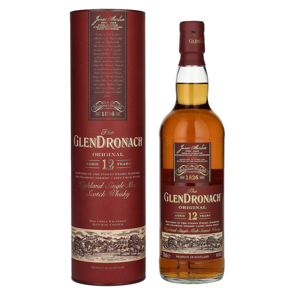 Škotski whisky Glendronach 12YO + GB 0,7 l