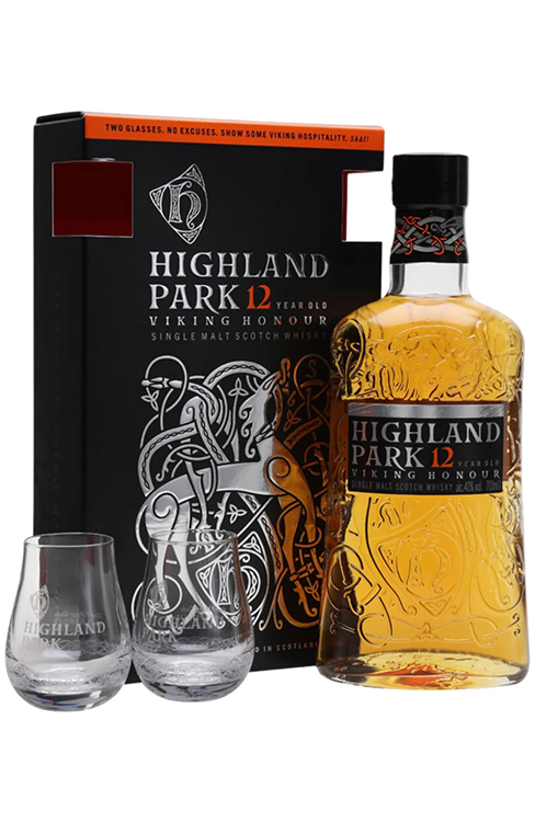 Škotski Whisky Highland Park 12 + 2 kozarca + GB 0,7 l