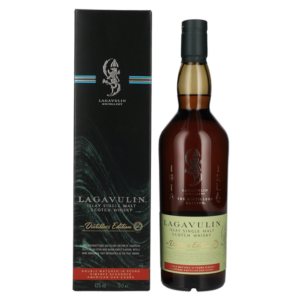 Škotski whisky Lagavulin The Distillers Edition Double Matured + GB 0,7 l