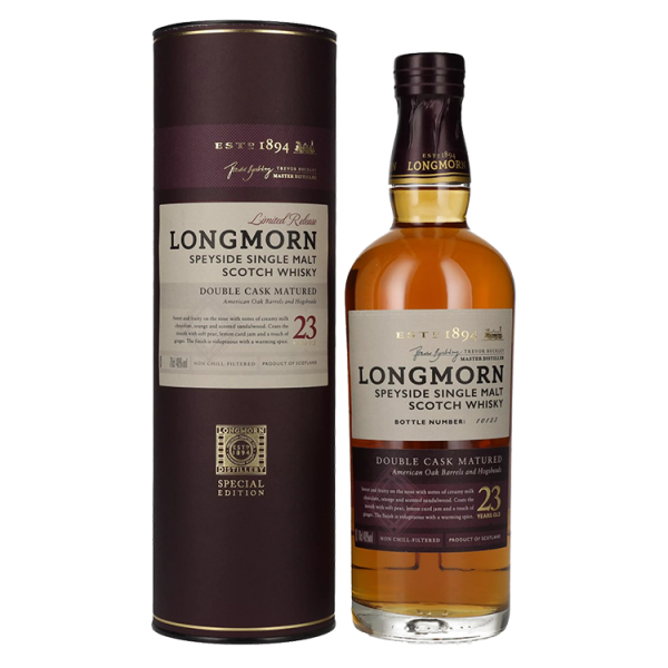 Škotski whisky Longmorn 23y Double cask + GB 0,7 l