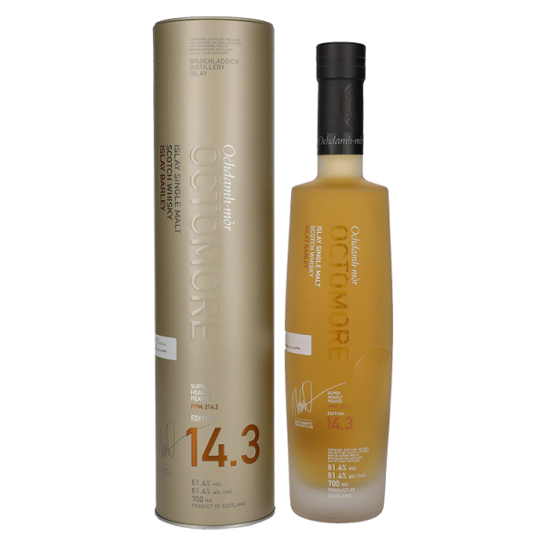 Škotski Whisky Octomore EDITION: 14.3 Super Heavily Peated Islay Barley + GB 0,7 l