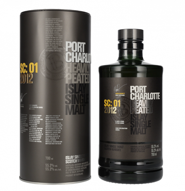 Škotski Whisky Port Charlotte SC:01 Heavily Peated Islay Single Malt 2012 + GB 0,7 l