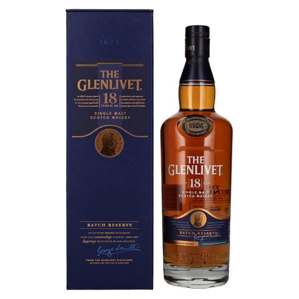 Škotski whisky The Glenlivet 18 let + GB 0,7 l