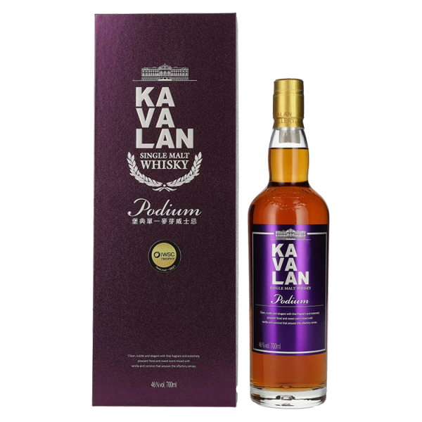 Tajvanski Whisky PODIUM Single malt Kavalan + GB 0,7 l