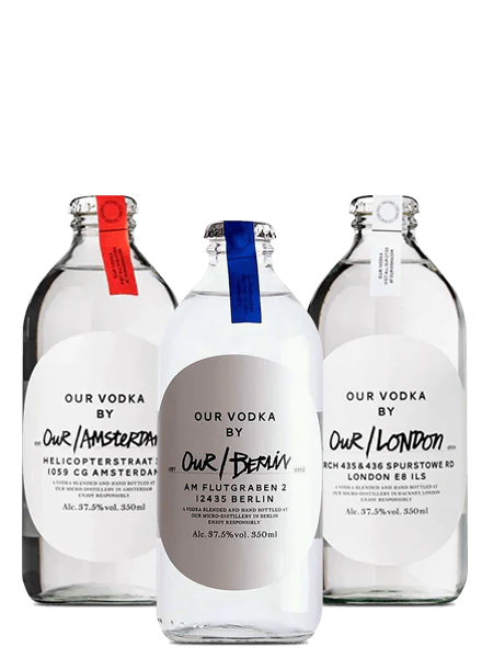 Vodka Our/Vodka Berlin, Amsterdam, London PACK 3 x 0,35 l